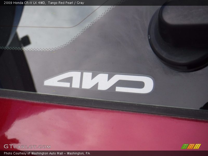 Tango Red Pearl / Gray 2009 Honda CR-V LX 4WD