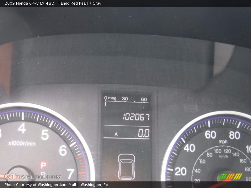 Tango Red Pearl / Gray 2009 Honda CR-V LX 4WD
