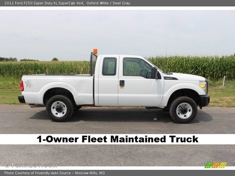 Oxford White / Steel Gray 2011 Ford F250 Super Duty XL SuperCab 4x4