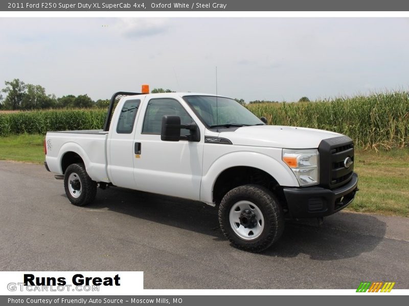Oxford White / Steel Gray 2011 Ford F250 Super Duty XL SuperCab 4x4