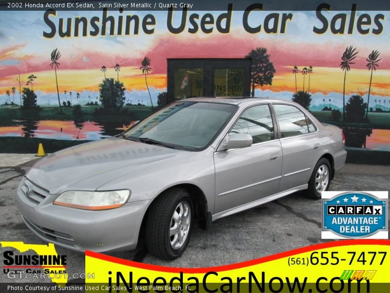 Satin Silver Metallic / Quartz Gray 2002 Honda Accord EX Sedan