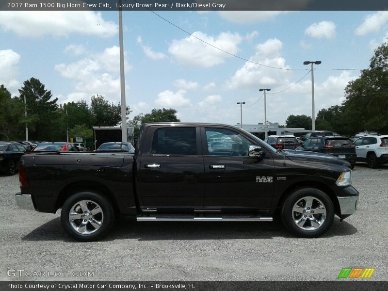 Luxury Brown Pearl / Black/Diesel Gray 2017 Ram 1500 Big Horn Crew Cab