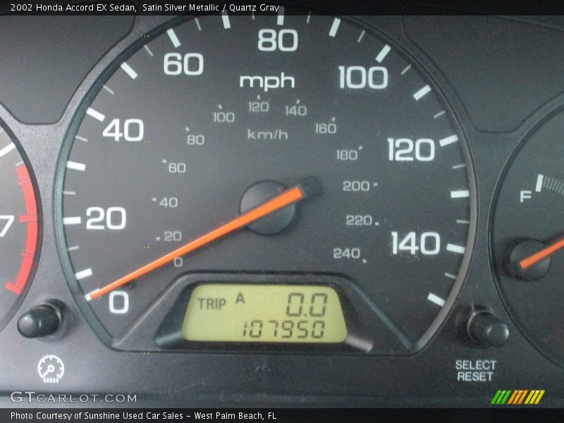 Satin Silver Metallic / Quartz Gray 2002 Honda Accord EX Sedan