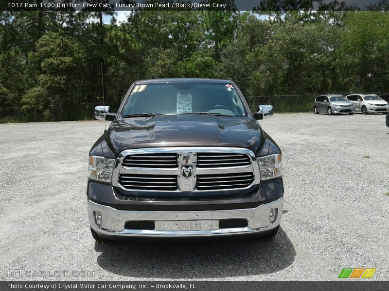 Luxury Brown Pearl / Black/Diesel Gray 2017 Ram 1500 Big Horn Crew Cab