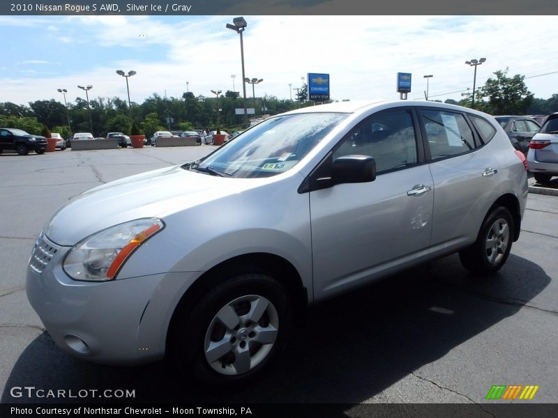 Silver Ice / Gray 2010 Nissan Rogue S AWD