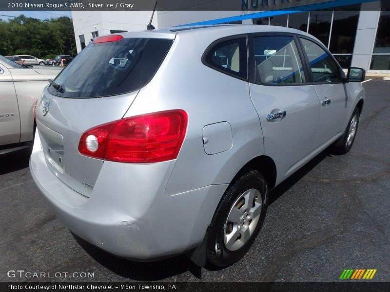 Silver Ice / Gray 2010 Nissan Rogue S AWD