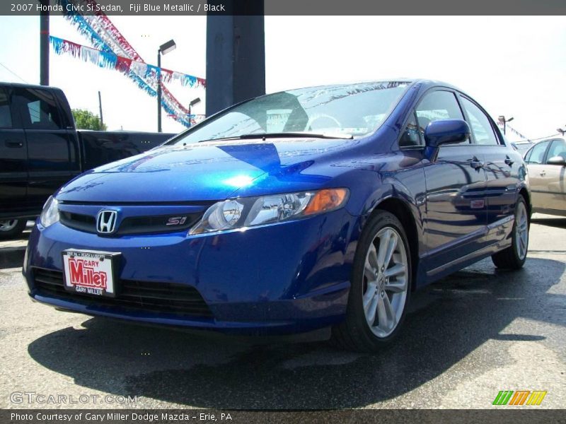 Fiji Blue Metallic / Black 2007 Honda Civic Si Sedan