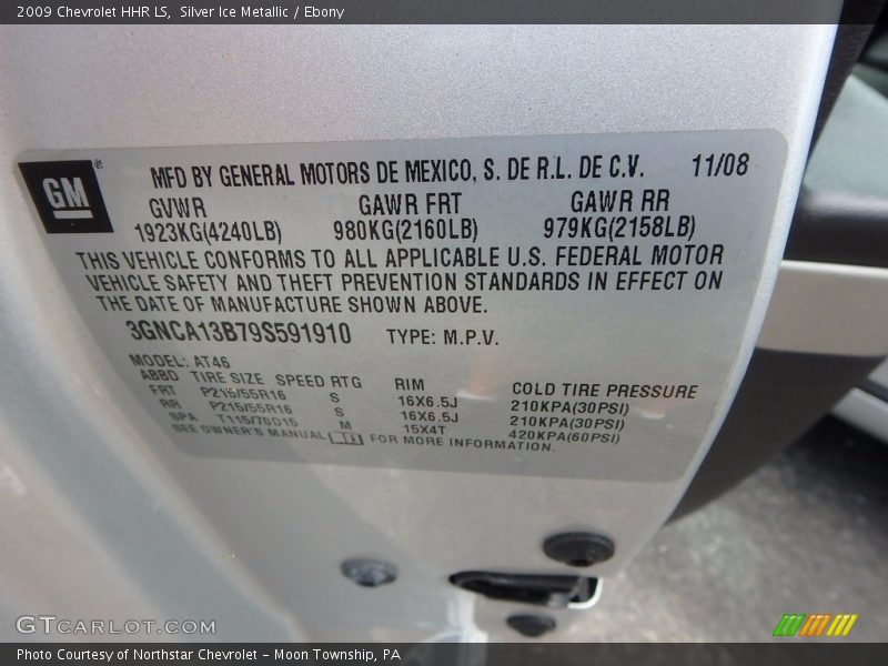 Silver Ice Metallic / Ebony 2009 Chevrolet HHR LS