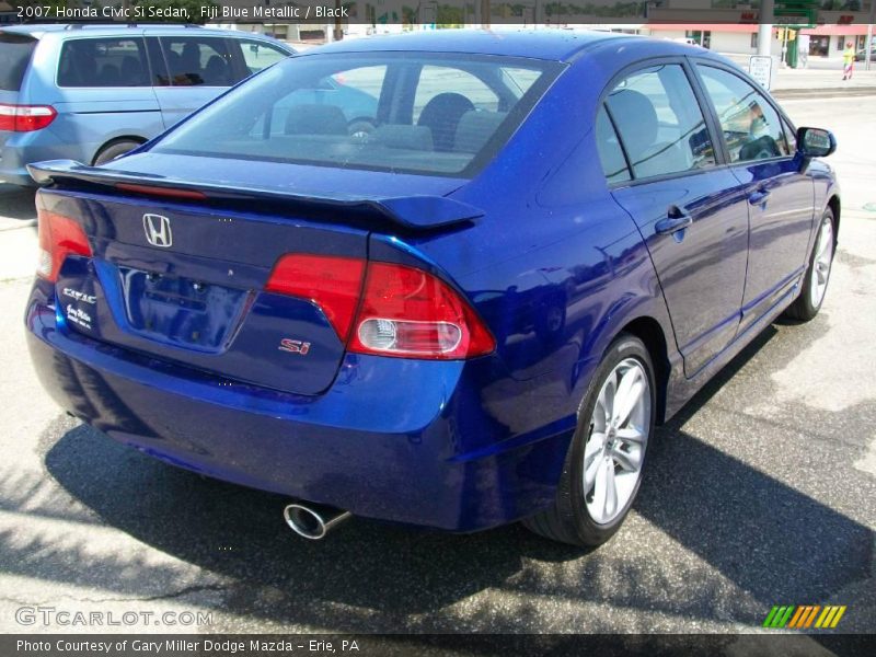 Fiji Blue Metallic / Black 2007 Honda Civic Si Sedan