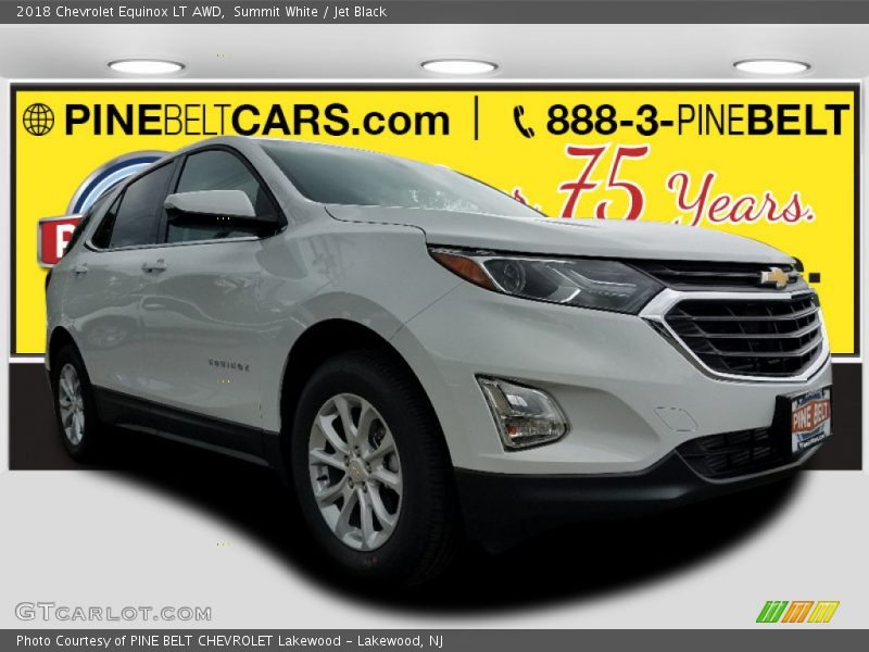 Summit White / Jet Black 2018 Chevrolet Equinox LT AWD