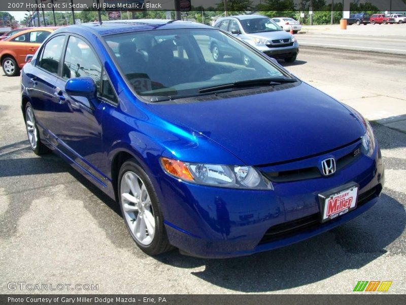 Fiji Blue Metallic / Black 2007 Honda Civic Si Sedan