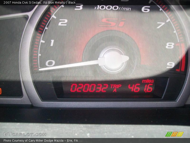 Fiji Blue Metallic / Black 2007 Honda Civic Si Sedan