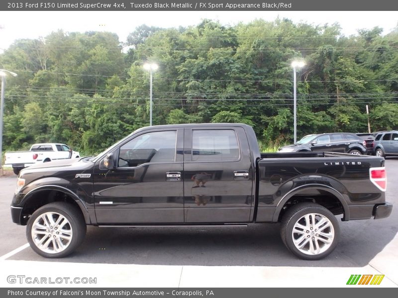 Tuxedo Black Metallic / FX Sport Appearance Black/Red 2013 Ford F150 Limited SuperCrew 4x4