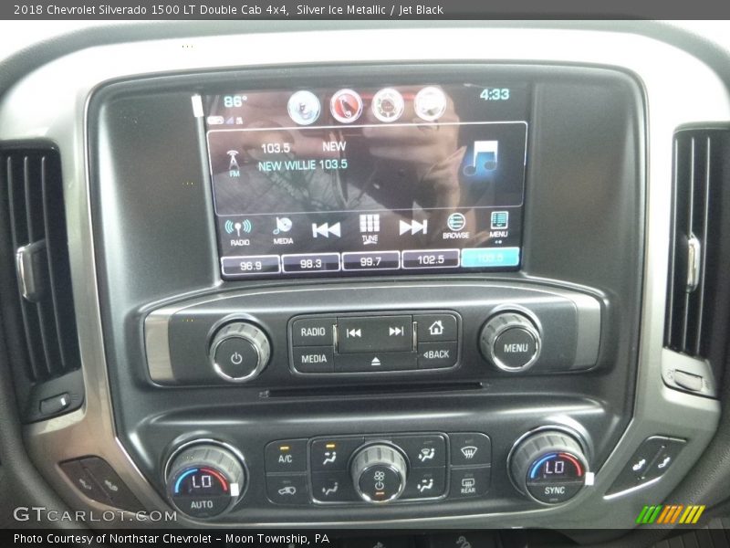 Silver Ice Metallic / Jet Black 2018 Chevrolet Silverado 1500 LT Double Cab 4x4