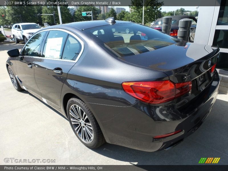 Dark Graphite Metallic / Black 2017 BMW 5 Series 540i xDrive Sedan