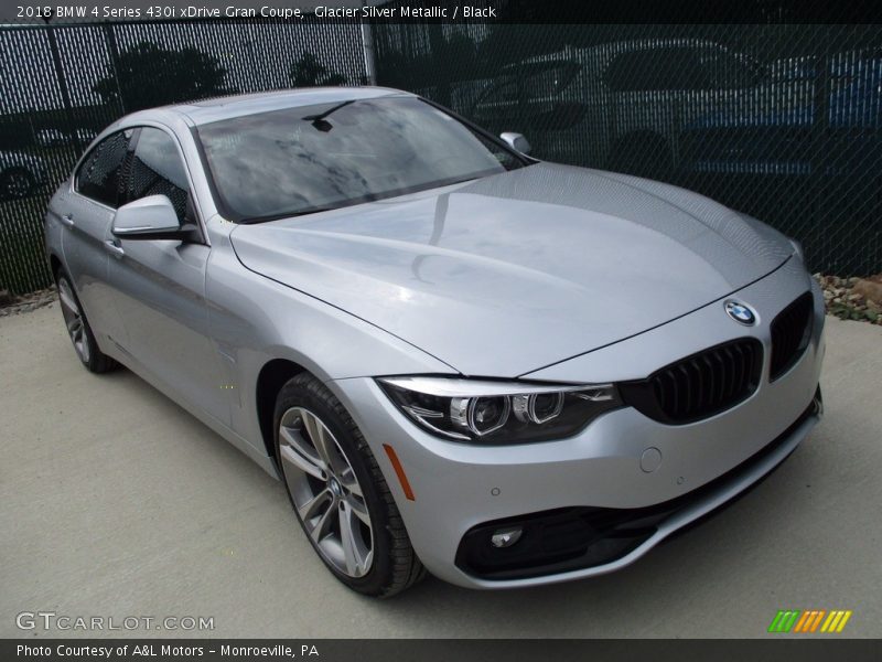 Glacier Silver Metallic / Black 2018 BMW 4 Series 430i xDrive Gran Coupe