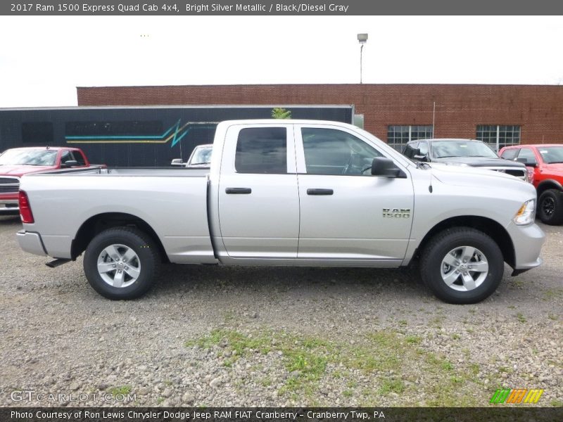 Bright Silver Metallic / Black/Diesel Gray 2017 Ram 1500 Express Quad Cab 4x4