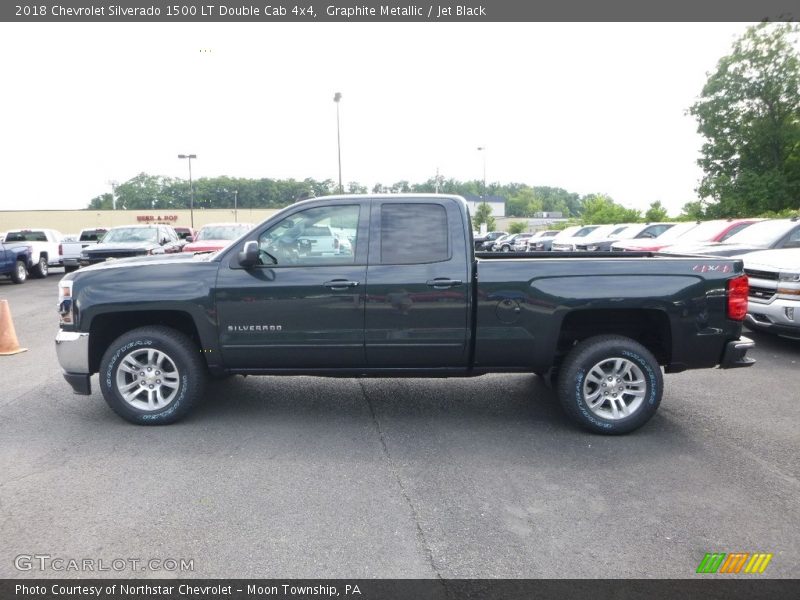 Graphite Metallic / Jet Black 2018 Chevrolet Silverado 1500 LT Double Cab 4x4