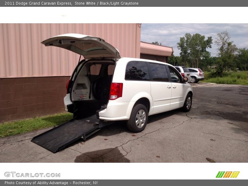 Stone White / Black/Light Graystone 2011 Dodge Grand Caravan Express