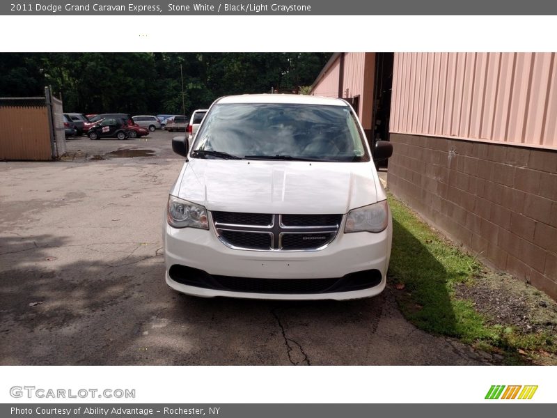 Stone White / Black/Light Graystone 2011 Dodge Grand Caravan Express