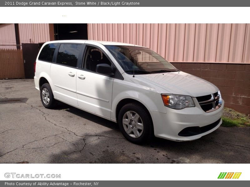 Stone White / Black/Light Graystone 2011 Dodge Grand Caravan Express