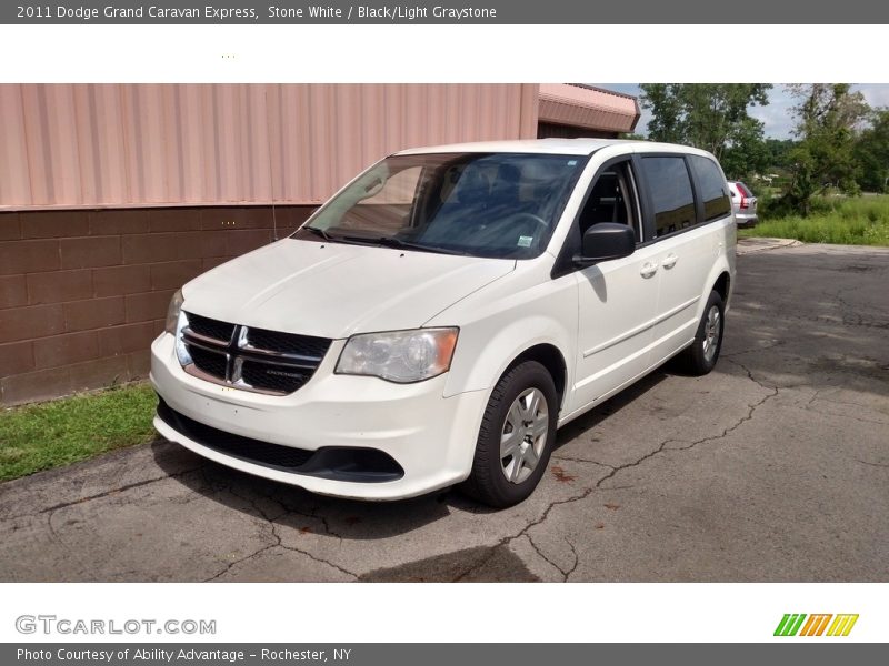 Stone White / Black/Light Graystone 2011 Dodge Grand Caravan Express