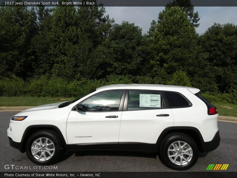 Bright White / Black 2017 Jeep Cherokee Sport 4x4