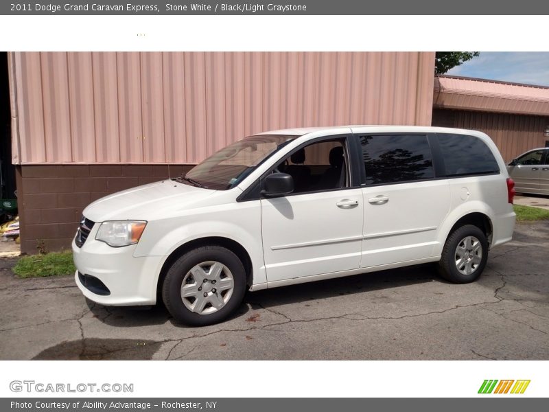 Stone White / Black/Light Graystone 2011 Dodge Grand Caravan Express