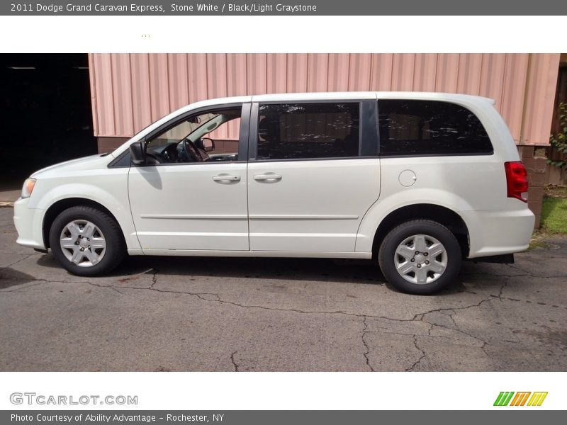 Stone White / Black/Light Graystone 2011 Dodge Grand Caravan Express