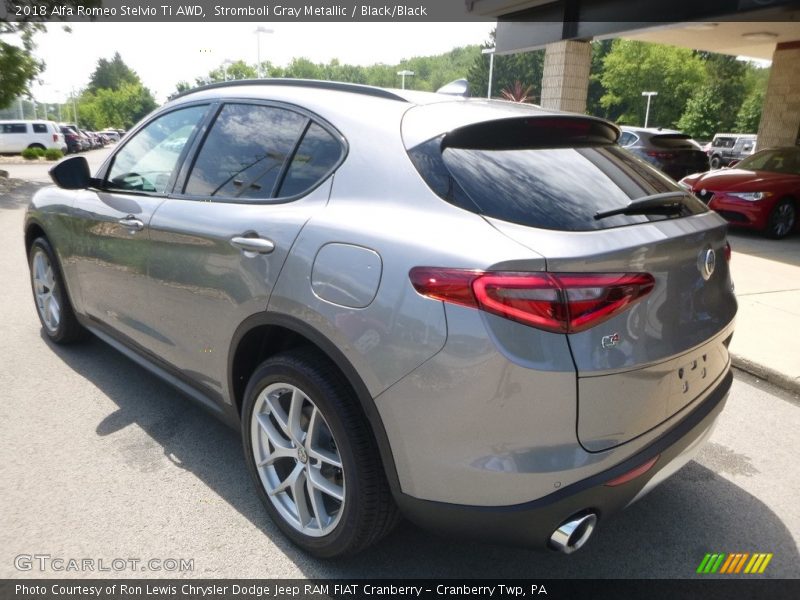 Stromboli Gray Metallic / Black/Black 2018 Alfa Romeo Stelvio Ti AWD