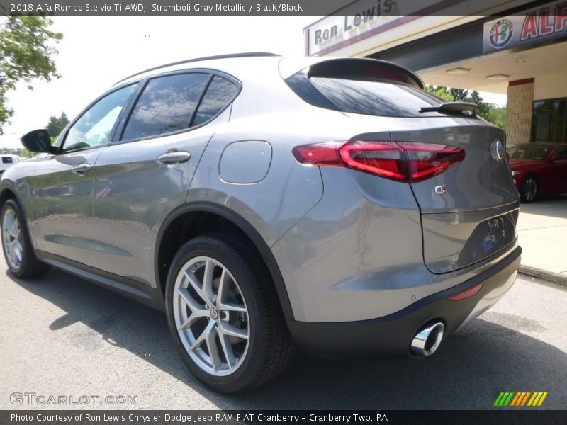 Stromboli Gray Metallic / Black/Black 2018 Alfa Romeo Stelvio Ti AWD