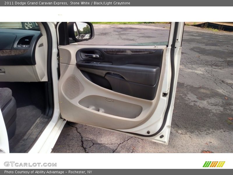 Stone White / Black/Light Graystone 2011 Dodge Grand Caravan Express