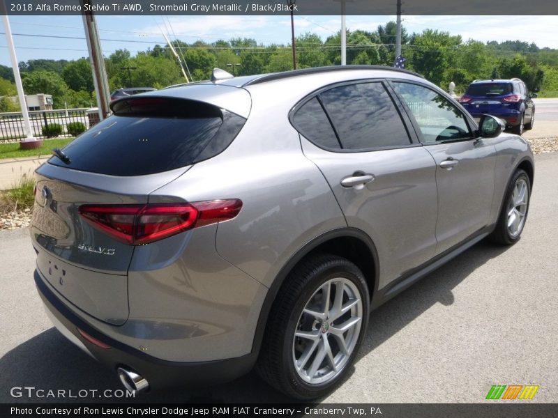 Stromboli Gray Metallic / Black/Black 2018 Alfa Romeo Stelvio Ti AWD