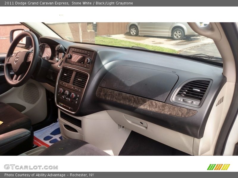 Stone White / Black/Light Graystone 2011 Dodge Grand Caravan Express