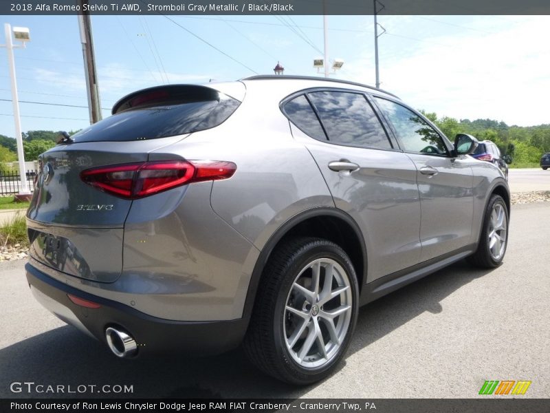 Stromboli Gray Metallic / Black/Black 2018 Alfa Romeo Stelvio Ti AWD