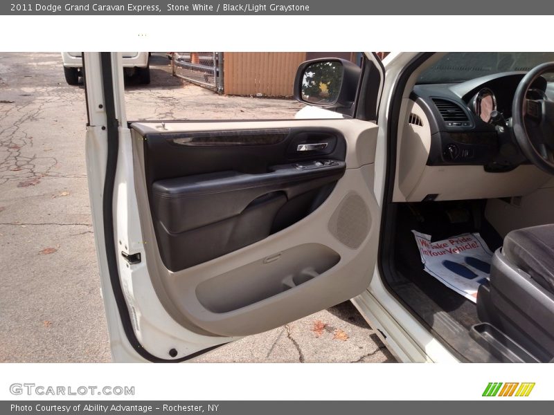 Stone White / Black/Light Graystone 2011 Dodge Grand Caravan Express