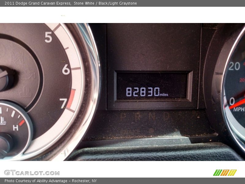 Stone White / Black/Light Graystone 2011 Dodge Grand Caravan Express