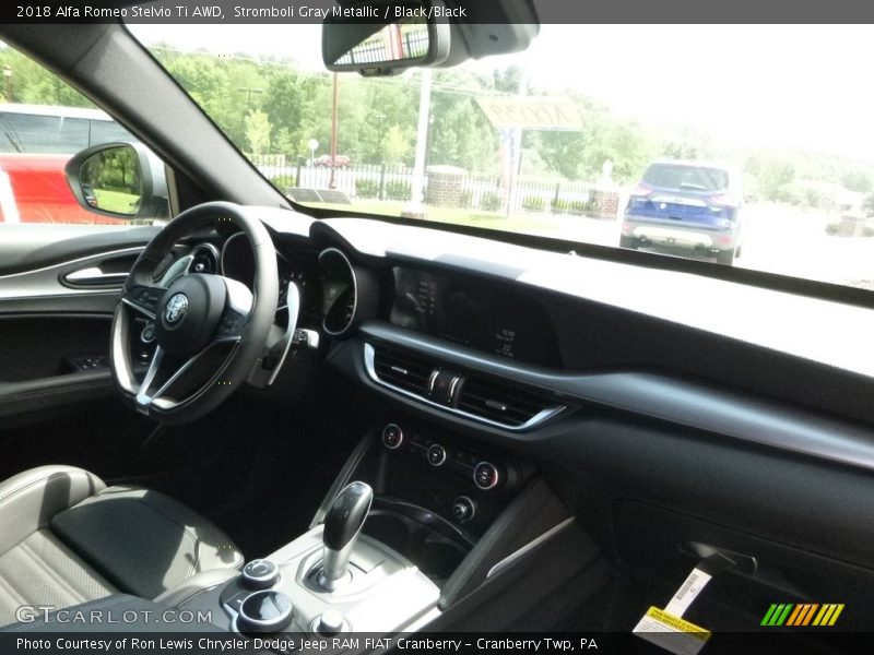 Stromboli Gray Metallic / Black/Black 2018 Alfa Romeo Stelvio Ti AWD