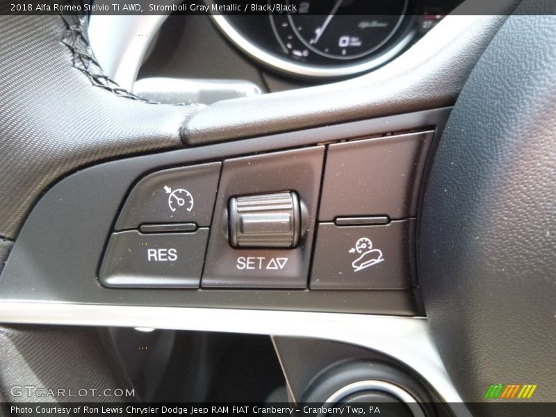 Stromboli Gray Metallic / Black/Black 2018 Alfa Romeo Stelvio Ti AWD