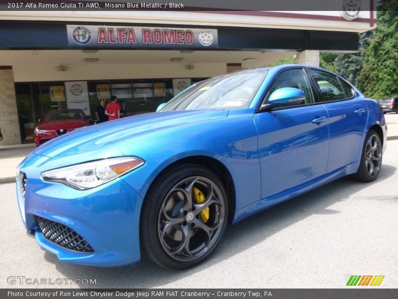 Misano Blue Metallic / Black 2017 Alfa Romeo Giulia Ti AWD