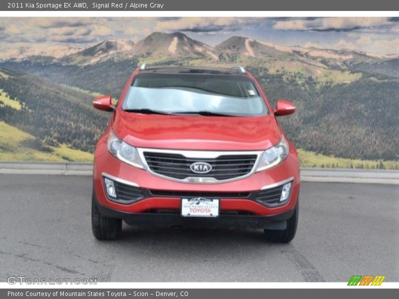 Signal Red / Alpine Gray 2011 Kia Sportage EX AWD