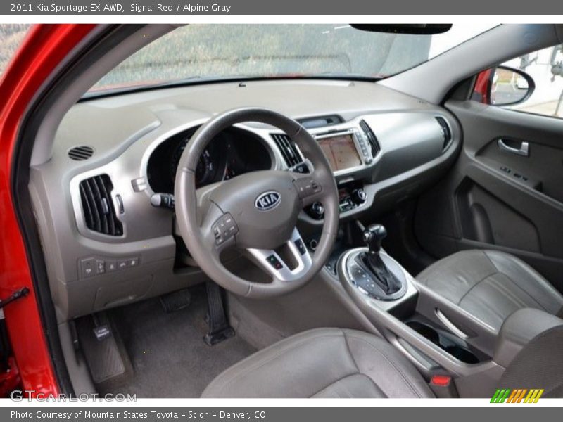 Signal Red / Alpine Gray 2011 Kia Sportage EX AWD