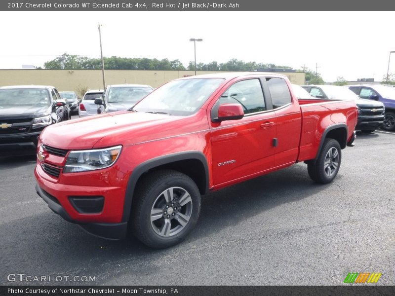 Red Hot / Jet Black/­Dark Ash 2017 Chevrolet Colorado WT Extended Cab 4x4