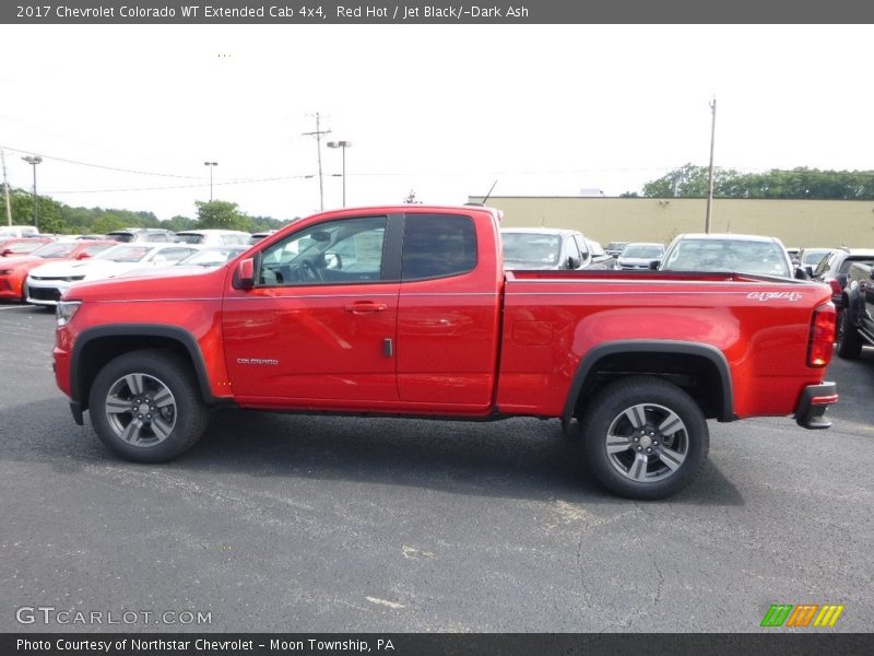 Red Hot / Jet Black/­Dark Ash 2017 Chevrolet Colorado WT Extended Cab 4x4