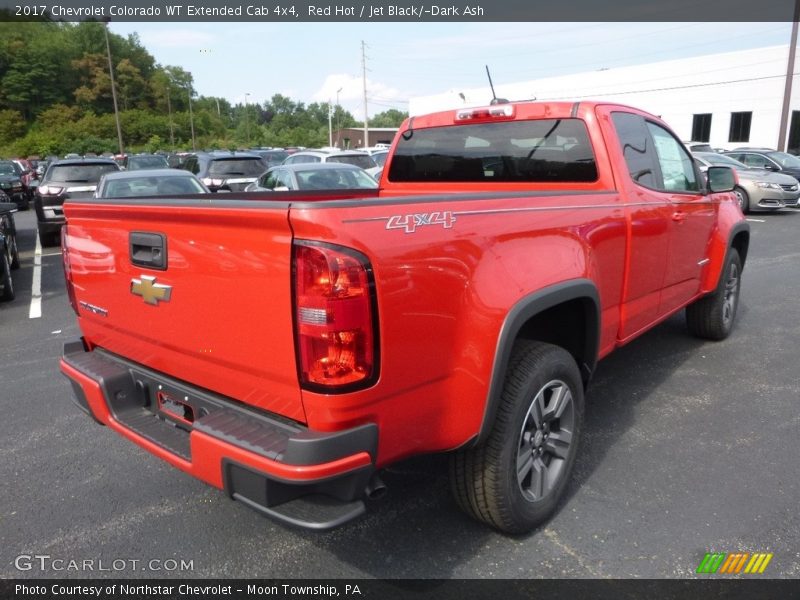 Red Hot / Jet Black/­Dark Ash 2017 Chevrolet Colorado WT Extended Cab 4x4