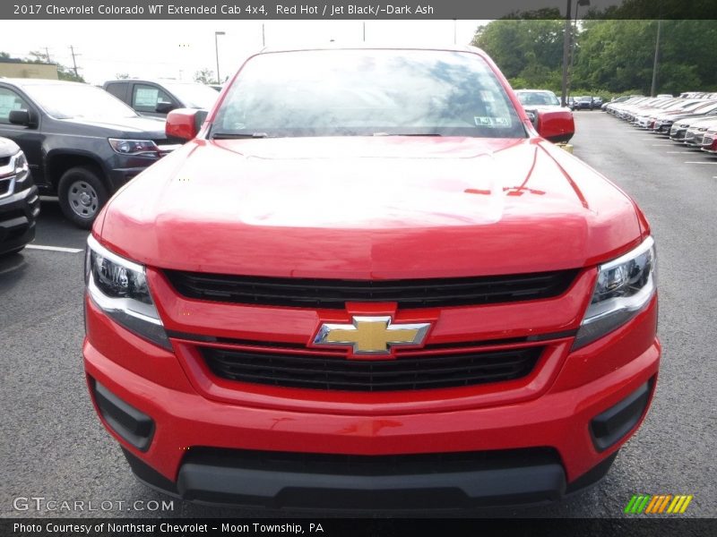 Red Hot / Jet Black/­Dark Ash 2017 Chevrolet Colorado WT Extended Cab 4x4