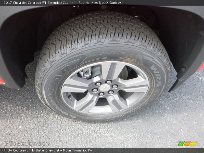Red Hot / Jet Black/­Dark Ash 2017 Chevrolet Colorado WT Extended Cab 4x4