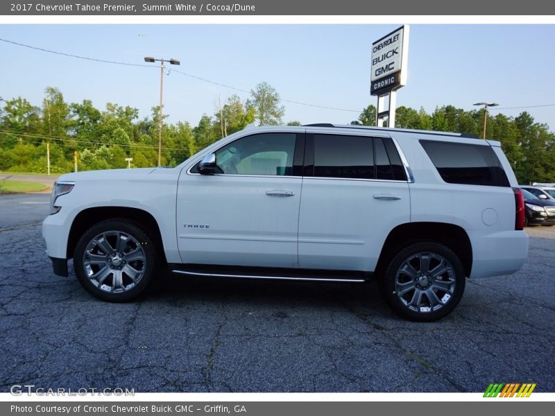 Summit White / Cocoa/Dune 2017 Chevrolet Tahoe Premier