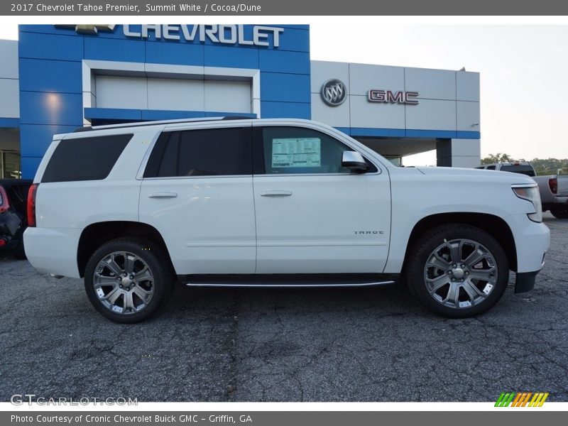 Summit White / Cocoa/Dune 2017 Chevrolet Tahoe Premier