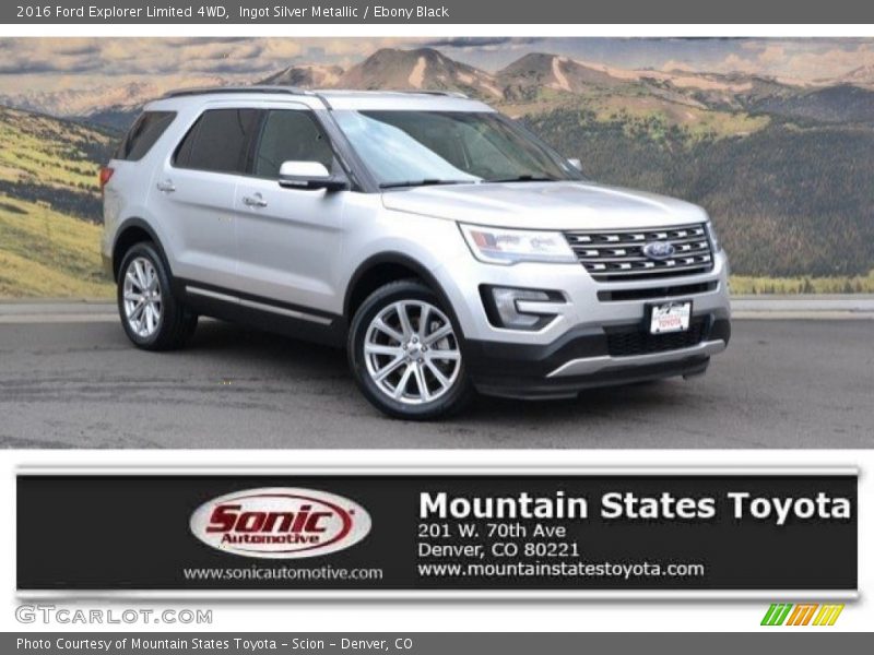 Ingot Silver Metallic / Ebony Black 2016 Ford Explorer Limited 4WD